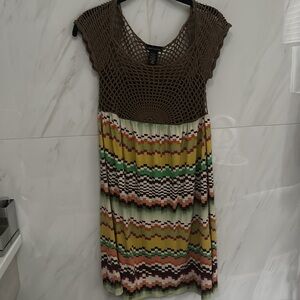 Moda International XS Crochet and Spandex Dress